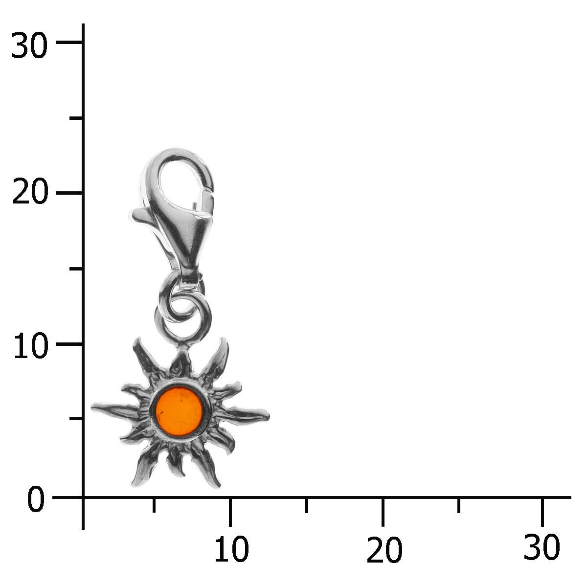 098-200011-0200k Charm Silber 925/000, Sonne, Bernstein