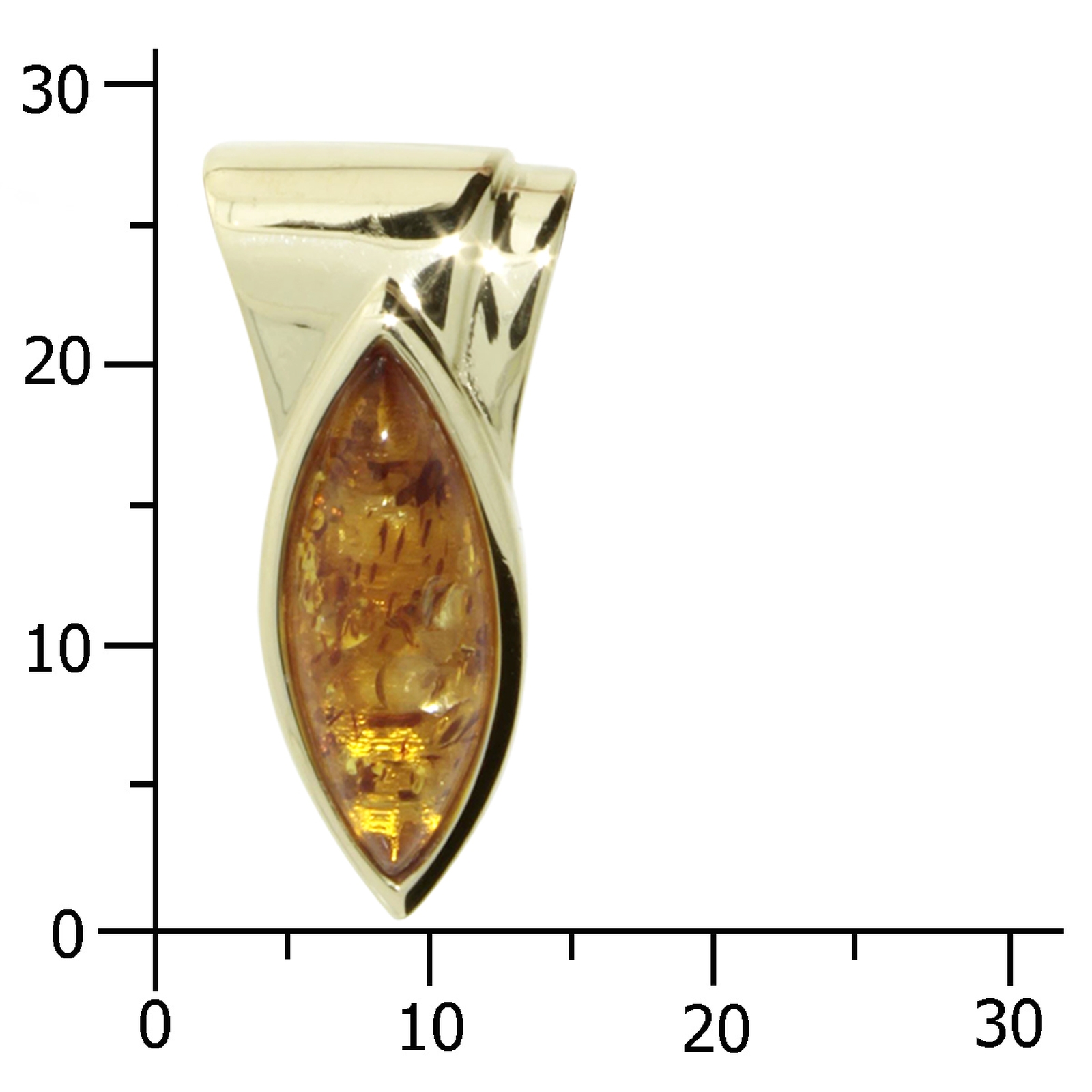 001-103375-0001k Anhänger Gold 333/000, Bernstein