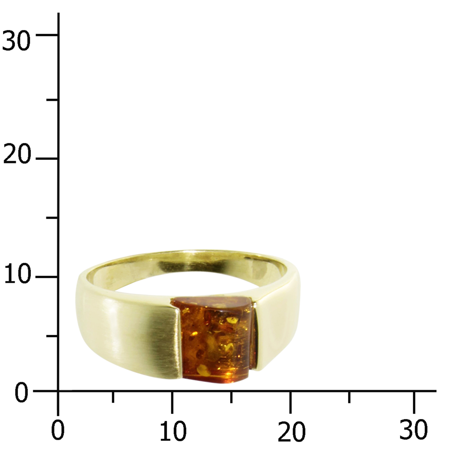 Ring Gold 333/000, Bernstein -Größe wählbar-