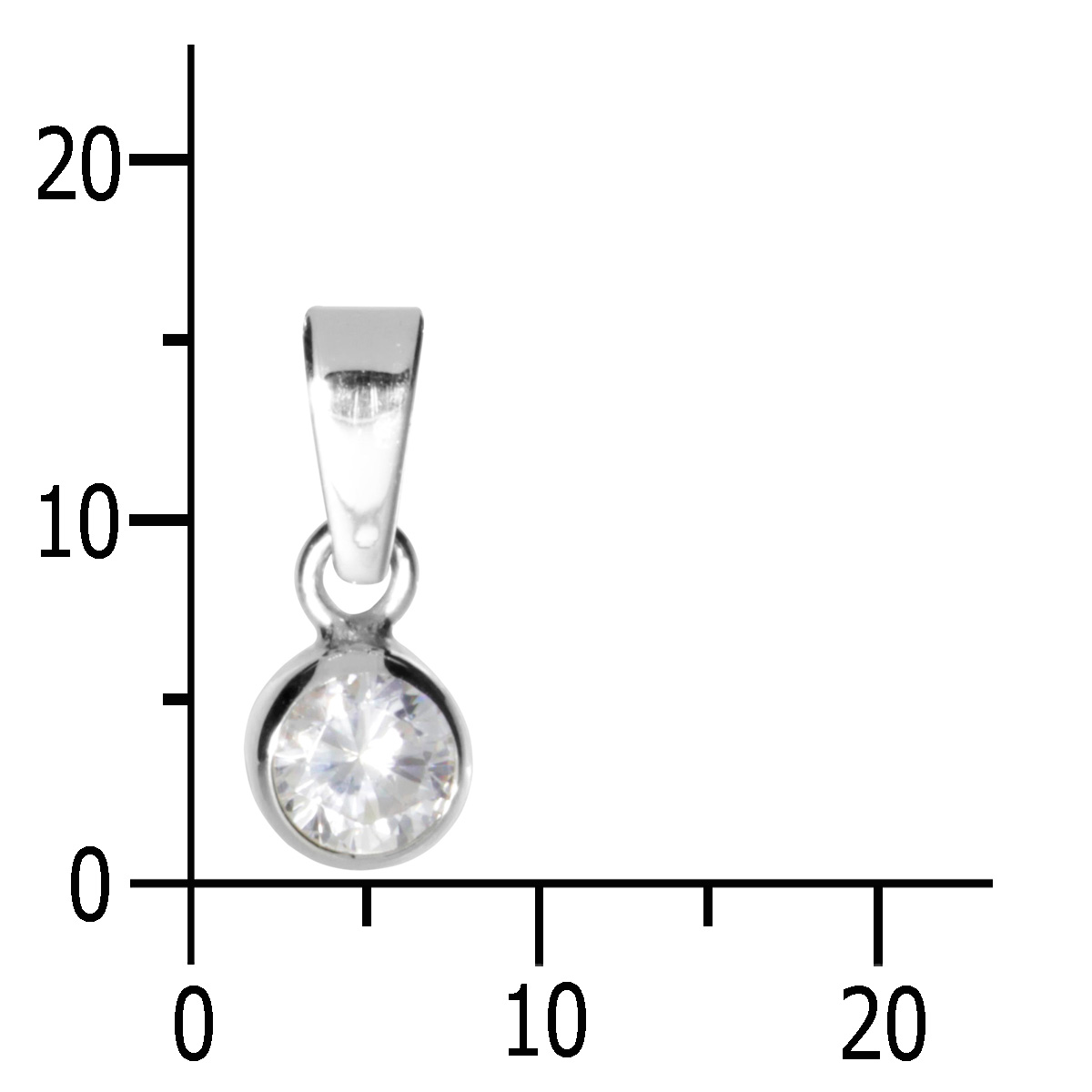 001-203644-0100k Anhänger Silber 925/000, Zirkonia