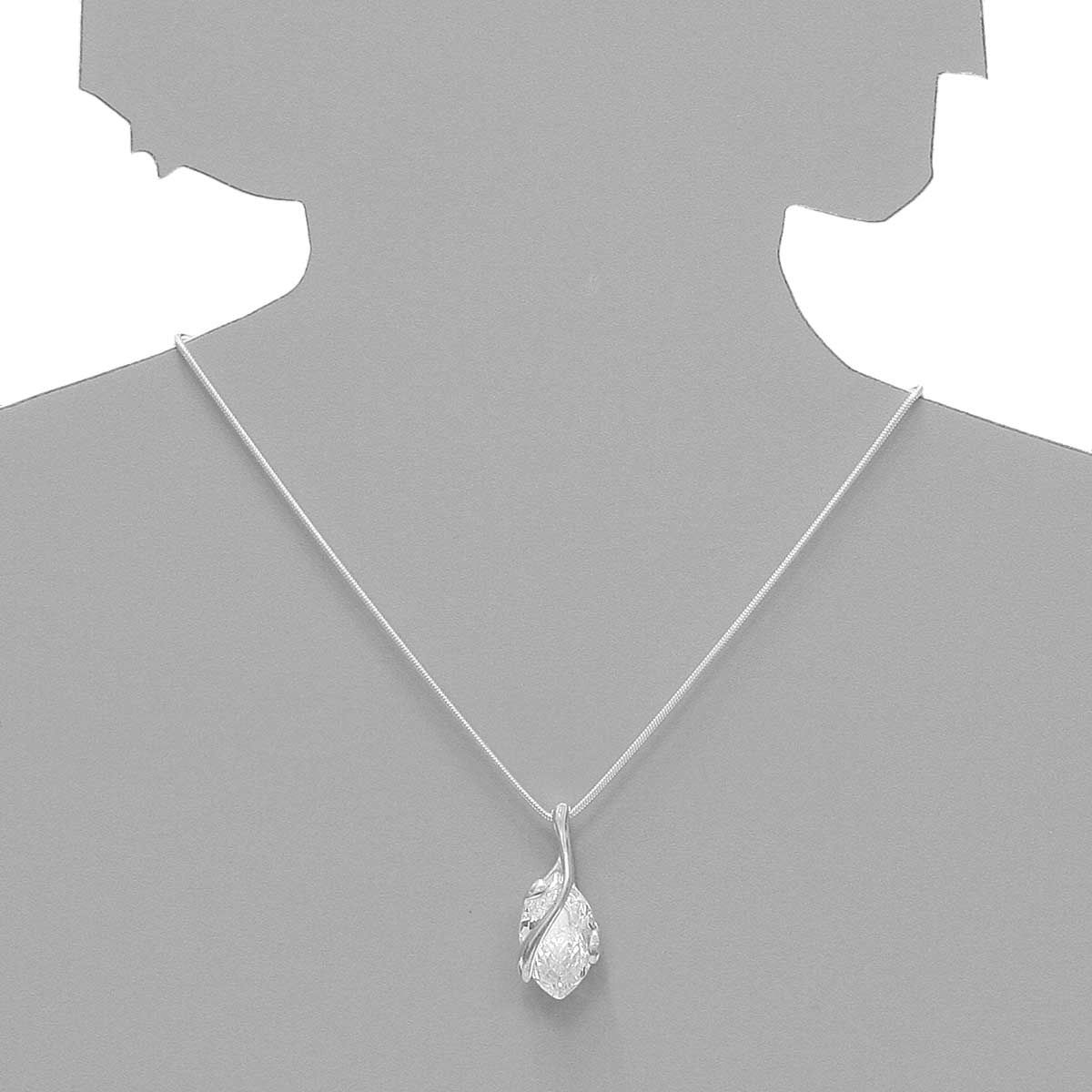 043-201723-0100s Anhänger Silber 925/000, Zirkonia, weiß