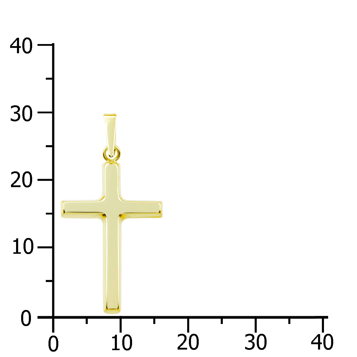 104-100001-0100k9kHxojbagTUxs Anhänger Gold 333/000, Kreuz