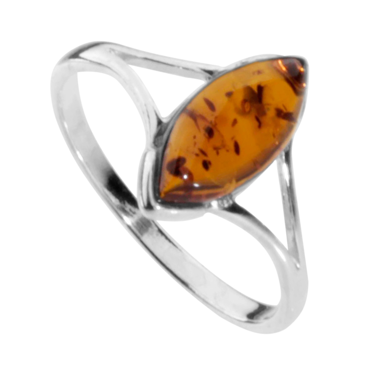 098-271565-1G56 Ring Silber 925/000, Bernstein -Größe wählbar-