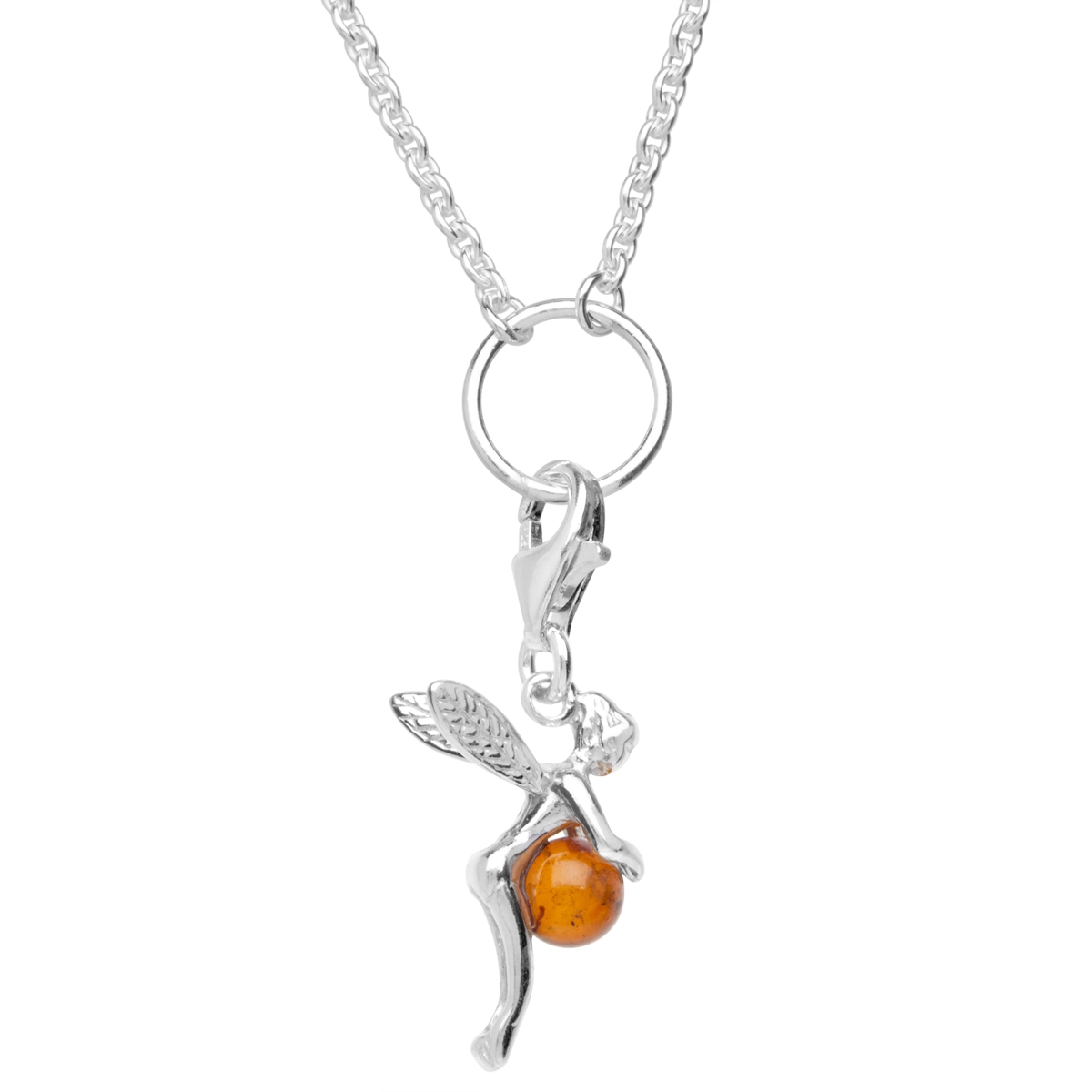 002-29CH01-A450 Charmskette mit Anhänger Elfe, 45 cm,  Silber 925/000