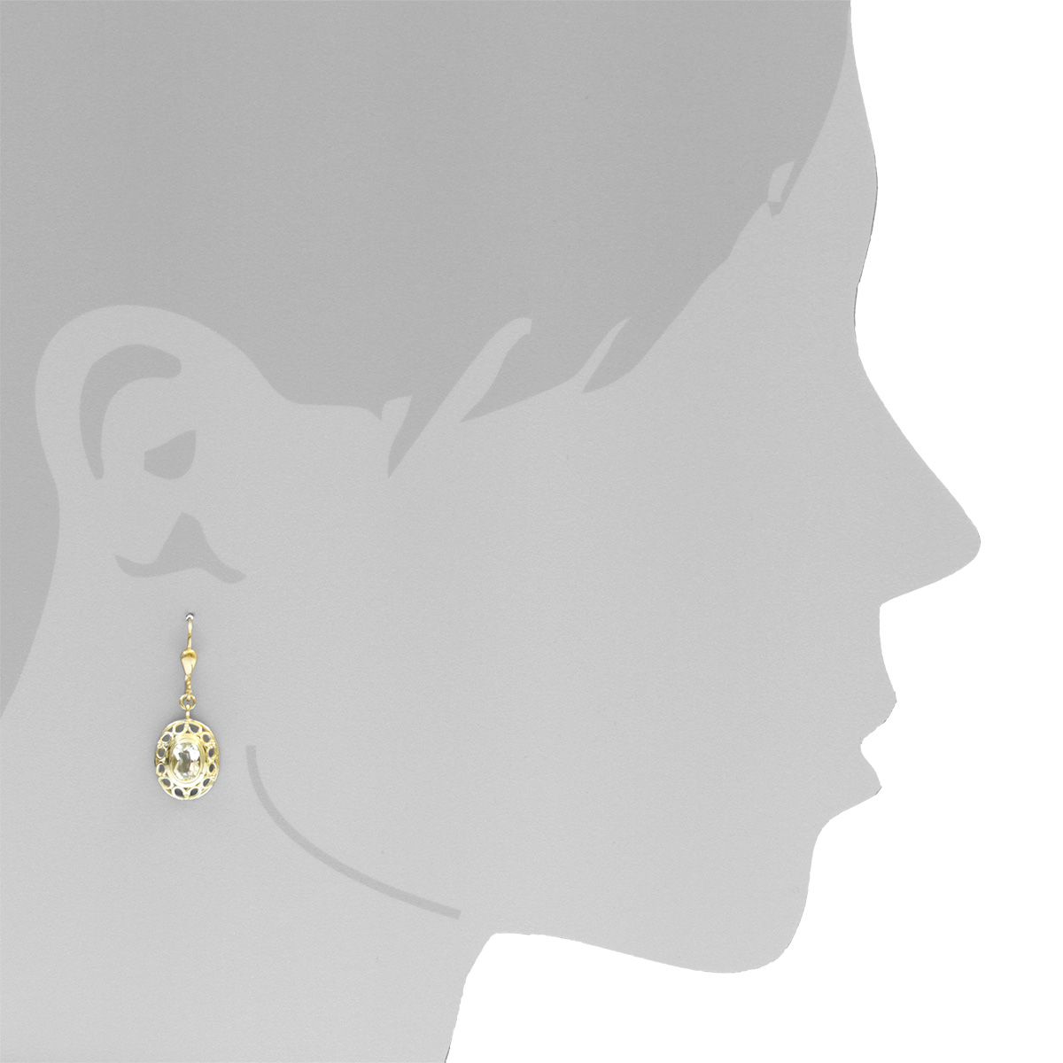 001-163094-0005s Ohrhänger Gold 333/000, Aquamarin