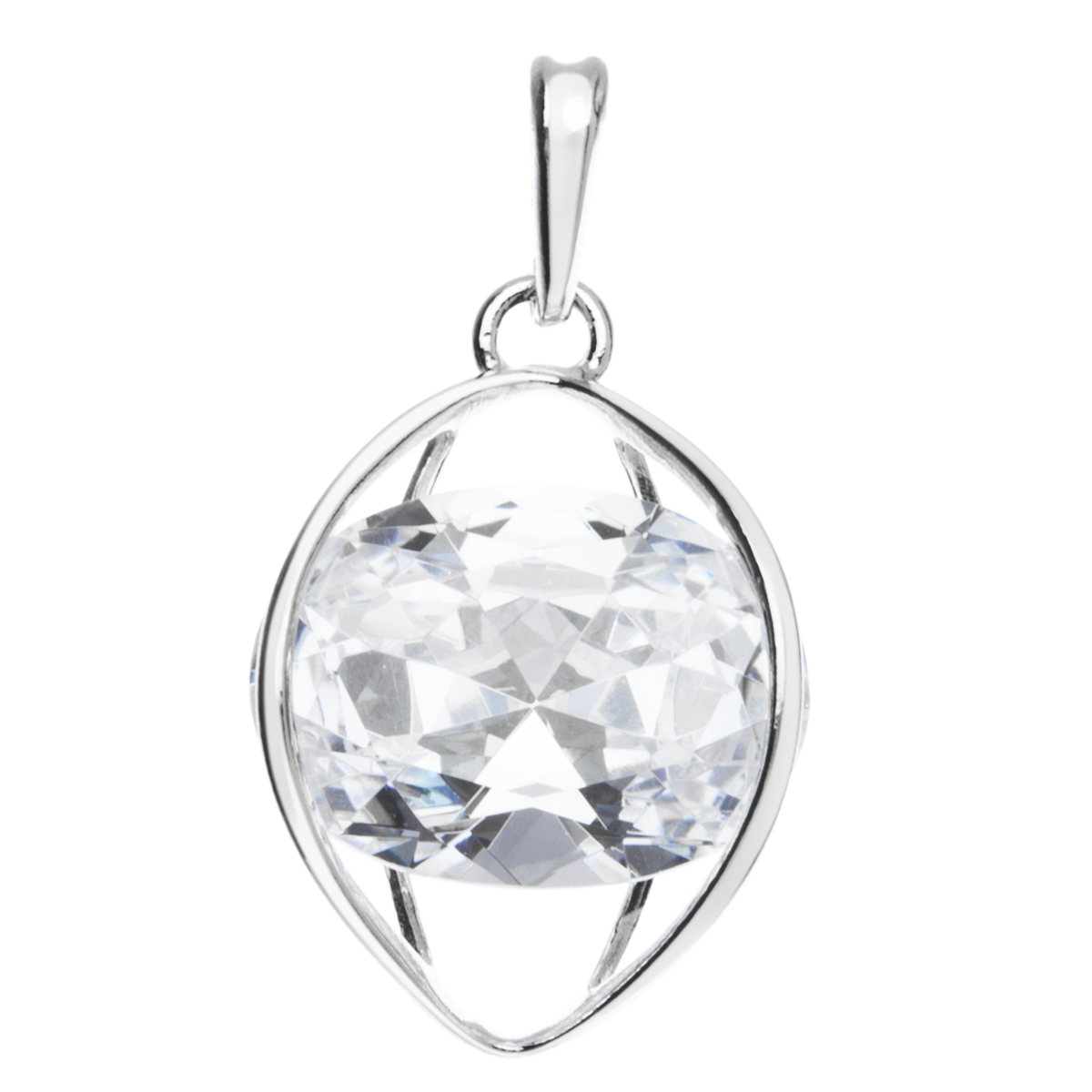 Anhänger Silber 925/000, Zirkonia, weiß