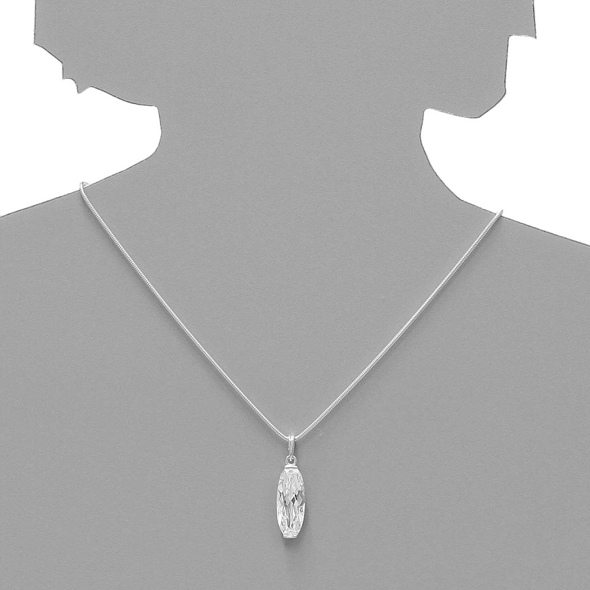 043-201697-0100s Anhänger Silber 925/000, Zirkonia, weiß