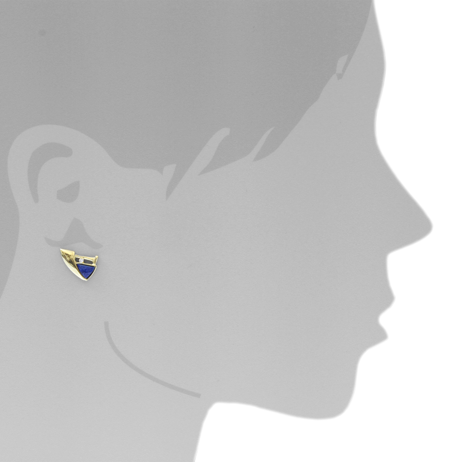 Ohrstecker Gold 333/000, Lapis/Zirkonia Ohrstecker Gold 333/000, Lapis/Zirkonia