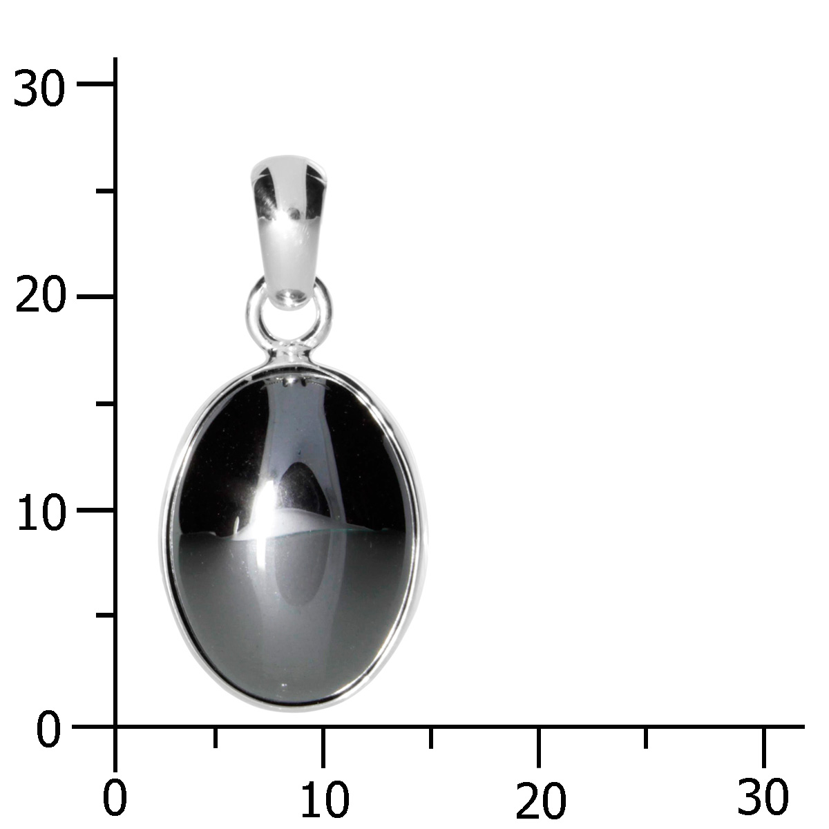 001-203647-0300k Anhänger Silber 925/000, Hämatit