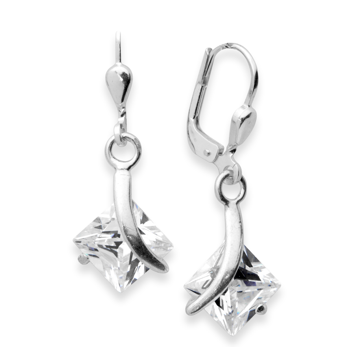 043-261724-0100 Ohrhänger Silber 925/000, Zirkonia, weiß