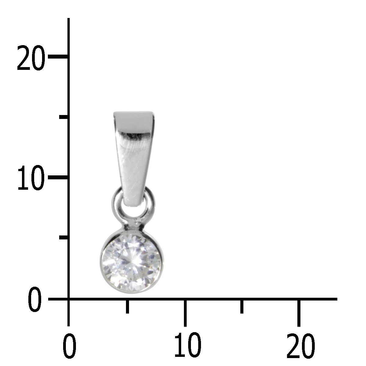 001-203643-0100k Anhänger Silber 925/000, Zirkonia