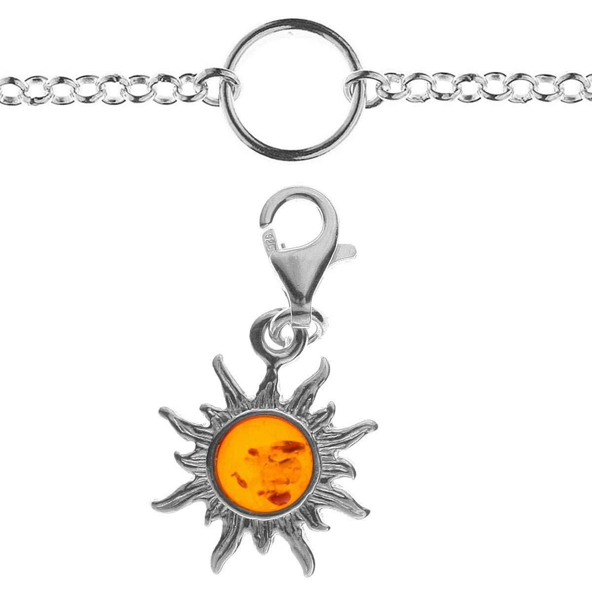 002-29CH02-B4503 Charmskette mit Anhänger Sonne, 45 cm,  Silber 925/000