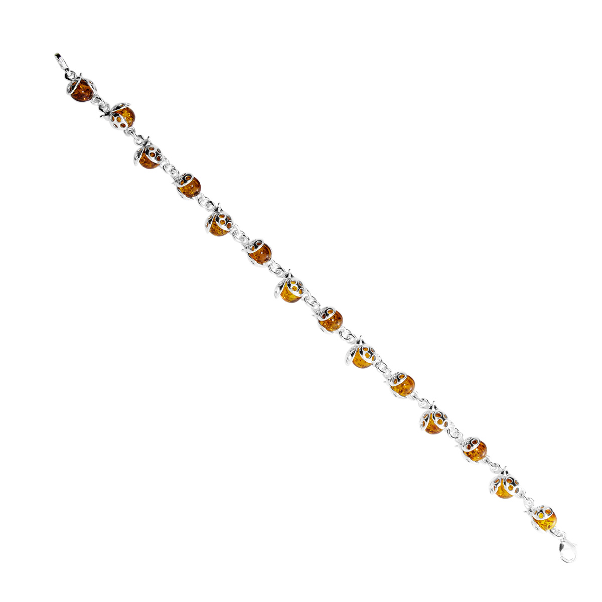098-214392-0100 Armband, Silber 925/000, Bernstein