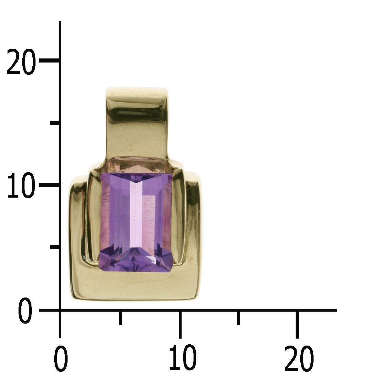 4250054223894-PT04 Anhänger Gold 333/000, Amethyst