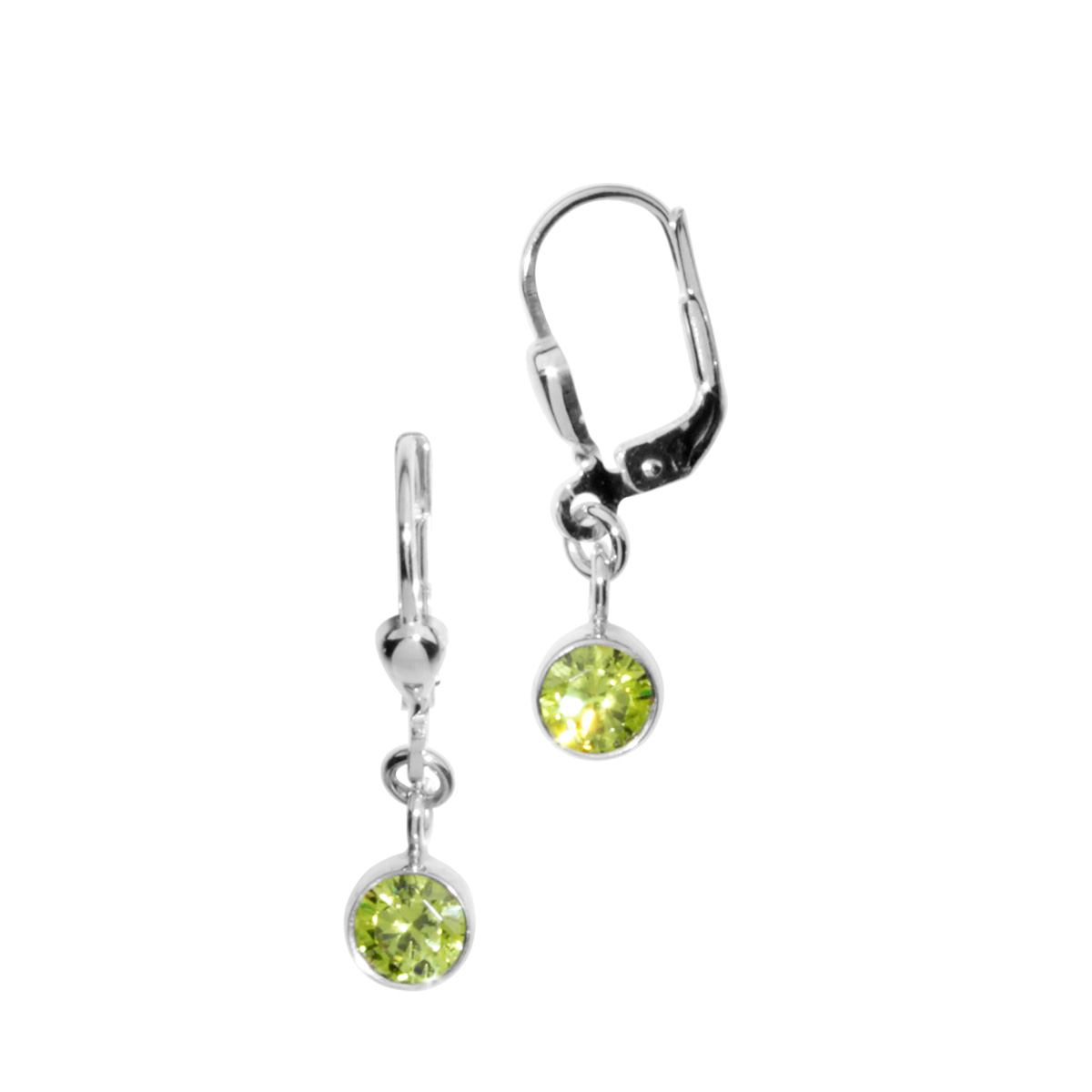 001-263395-0200 Ohrhänger Silber 925/000, Zirkonia-limette, 5 mm