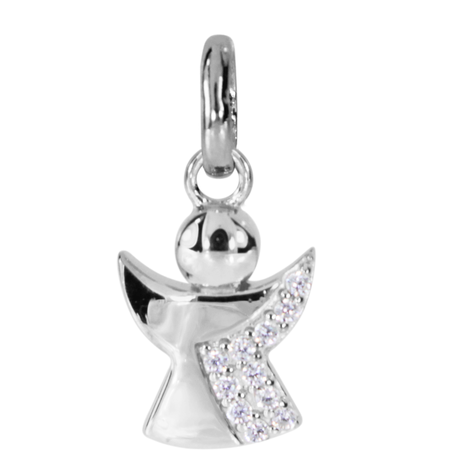 Anhänger "Engel", Silber 925/000, Zirkonia 