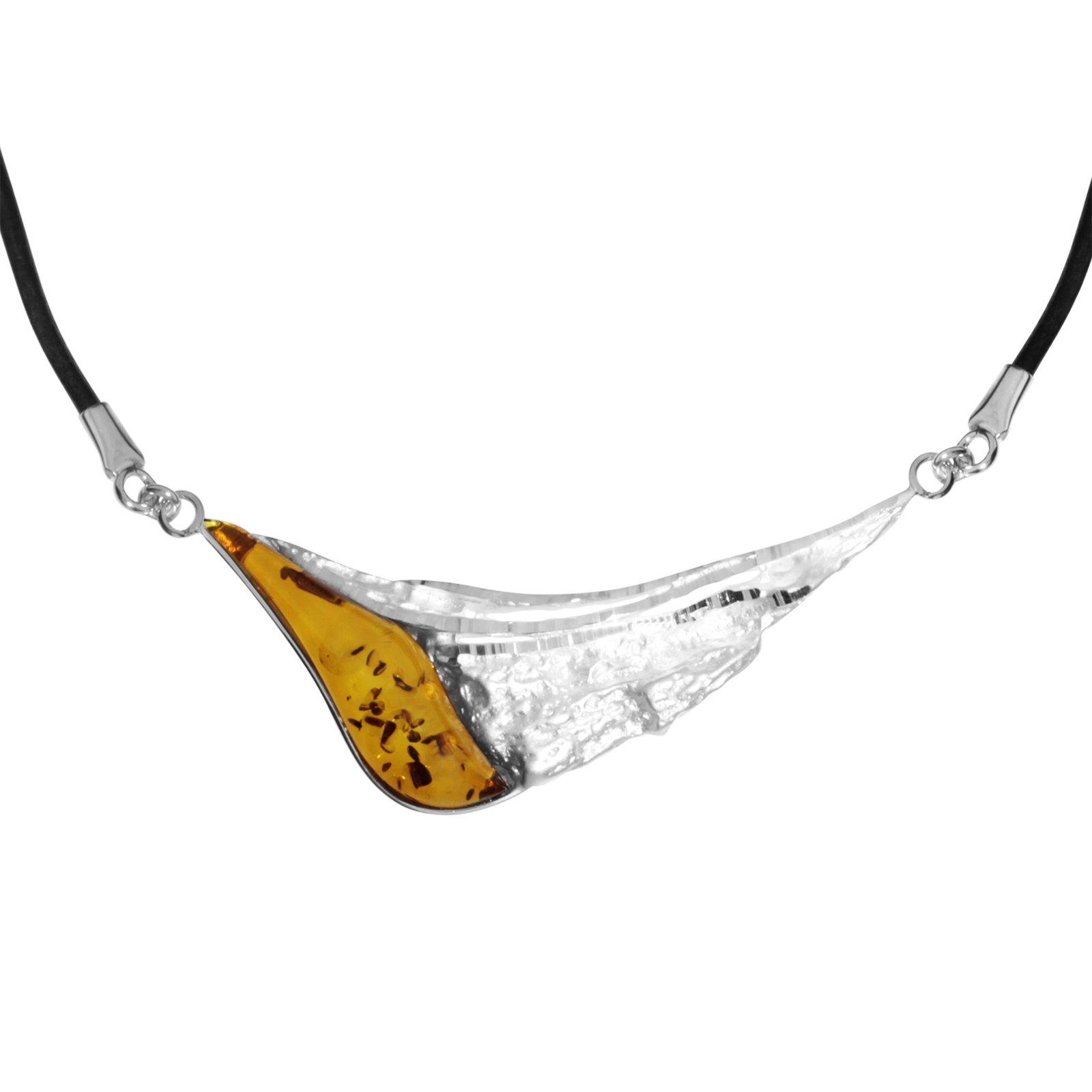 Collier Silber 925/000, 45 cm, Bernstein Collier Silber 925/000, 45 cm, Bernstein
