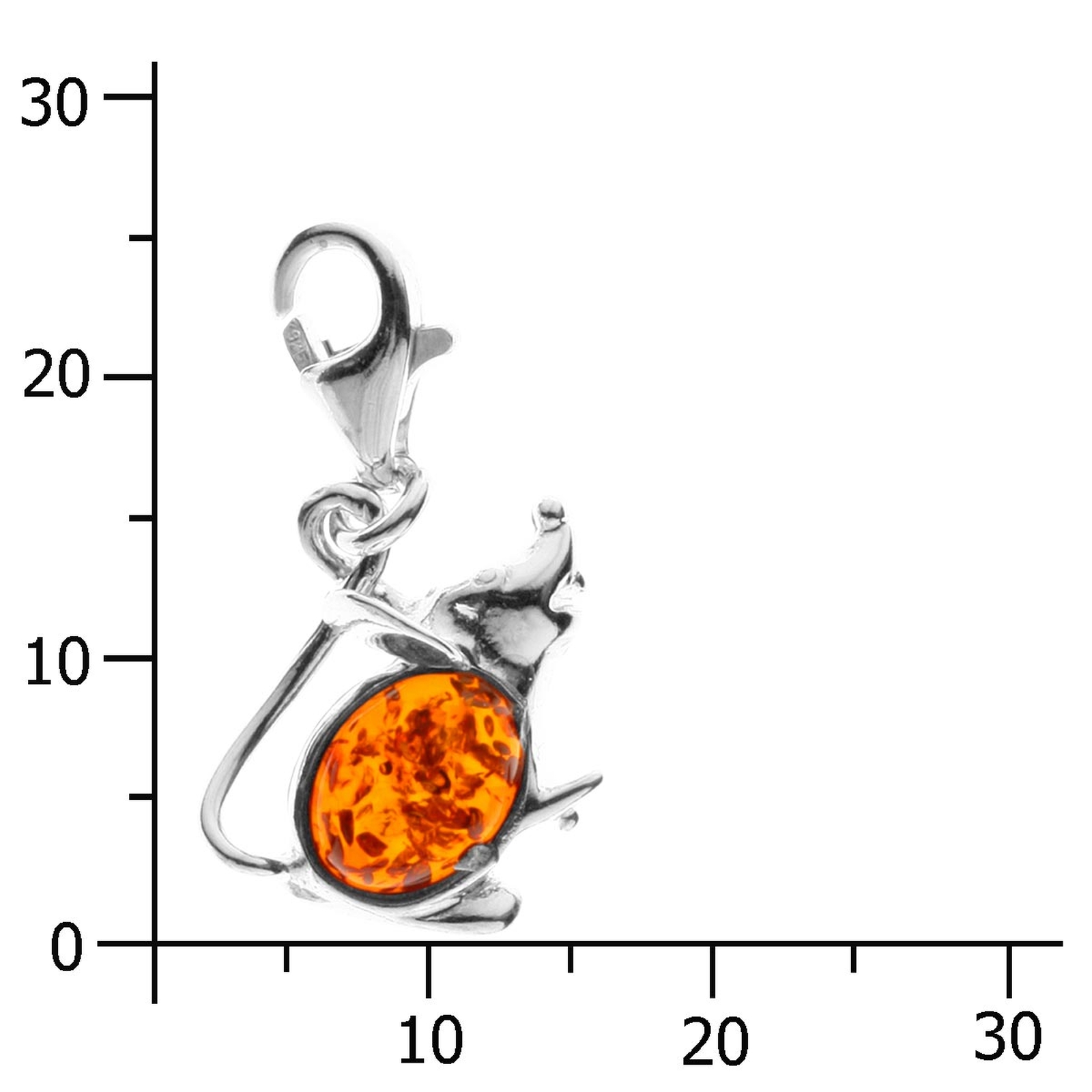 098-200170-0200k Charm Silber 925/000, Maus, Bernstein
