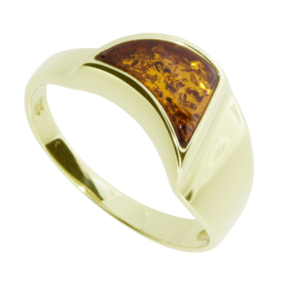 Ring Gold 333/000, Bernstein -Größe wählbar-