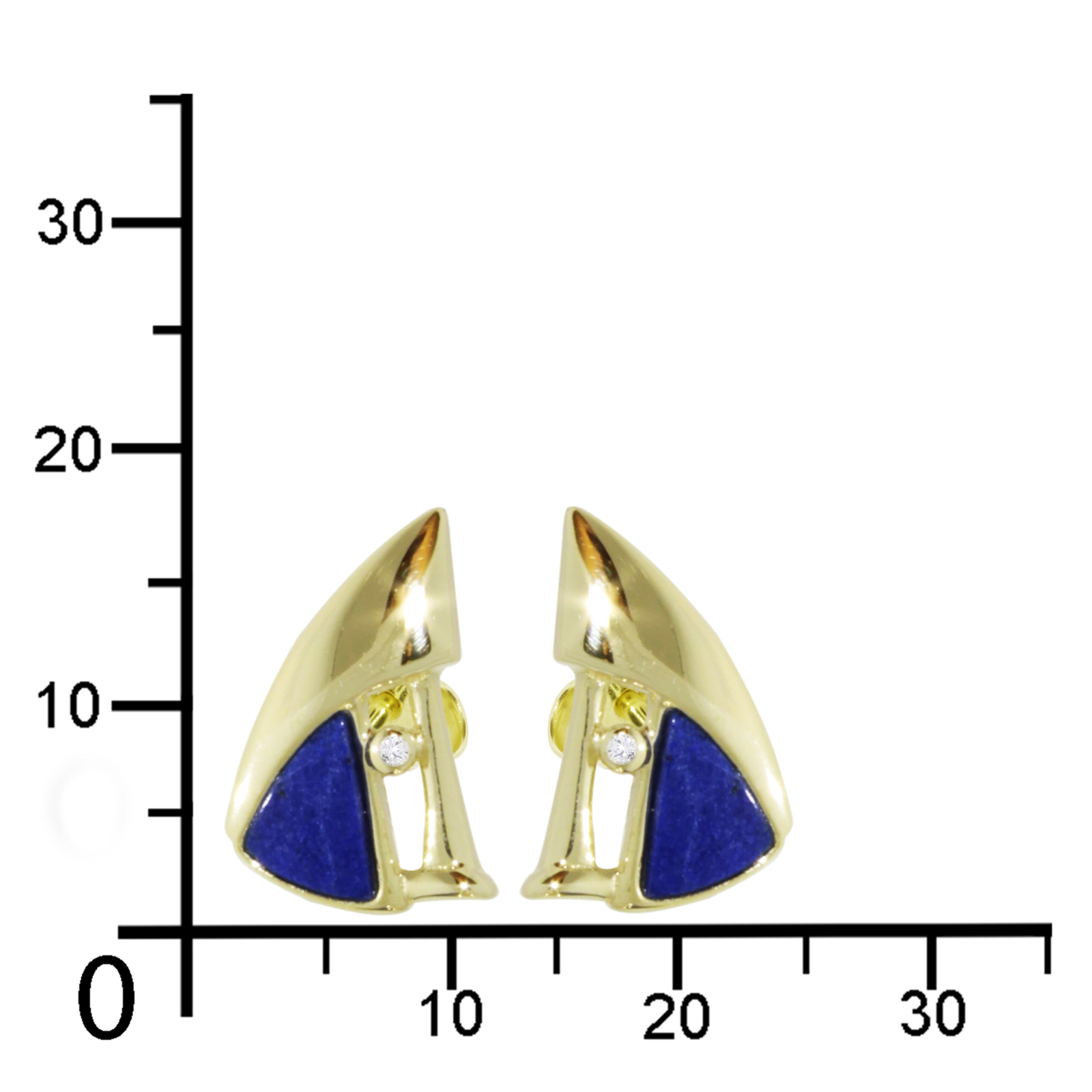Ohrstecker Gold 333/000, Lapis/Zirkonia Ohrstecker Gold 333/000, Lapis/Zirkonia