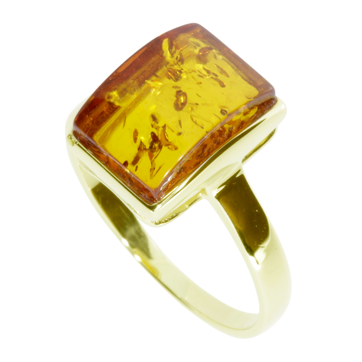 Ring Gold 333/000, Bernstein -Größe wählbar-