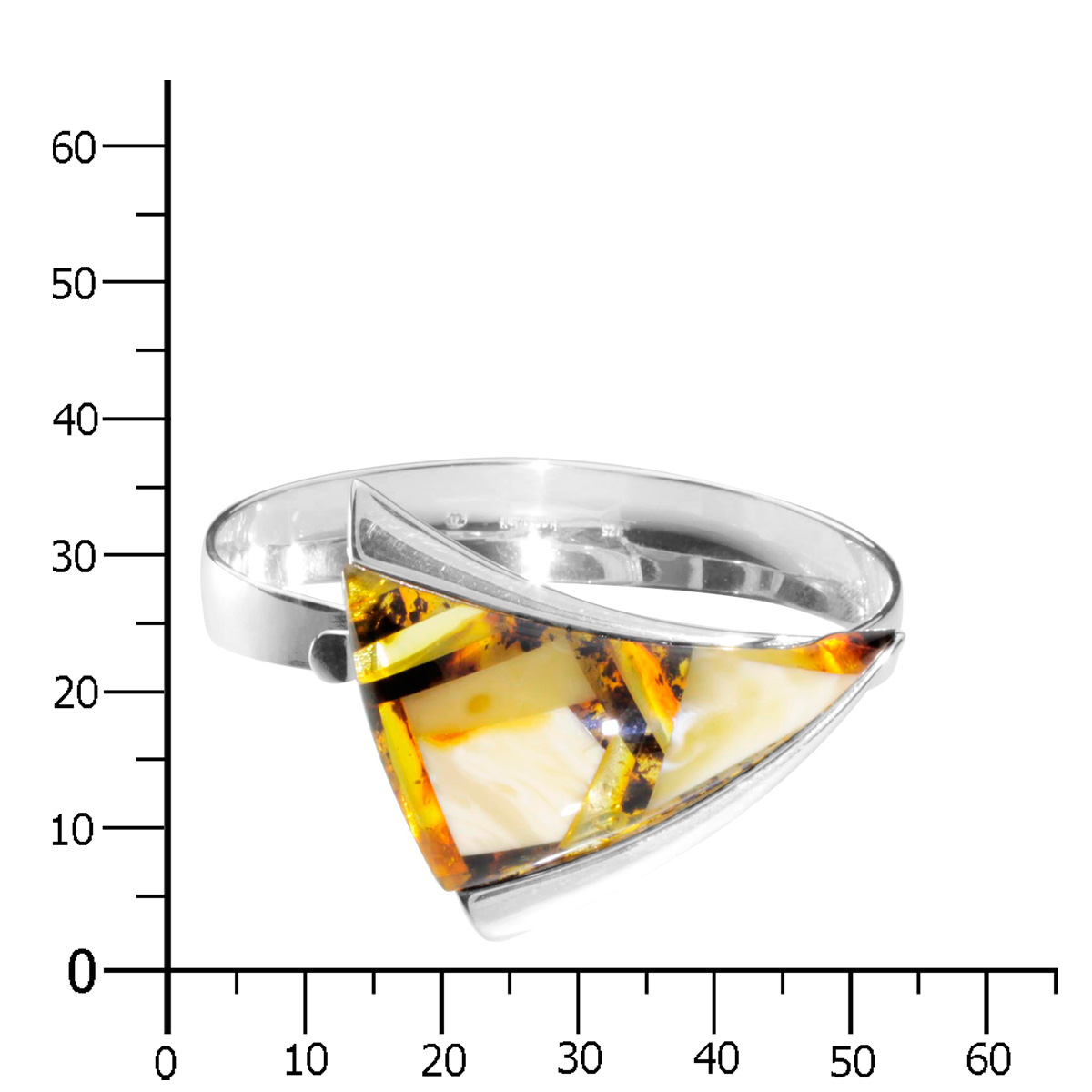 550947035k Armreif Silber 925/000, Bernstein- Mosaik