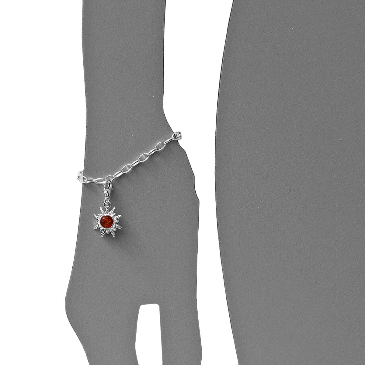 098-200010-0200s Charm Silber 925/000, Sonne, Bernstein