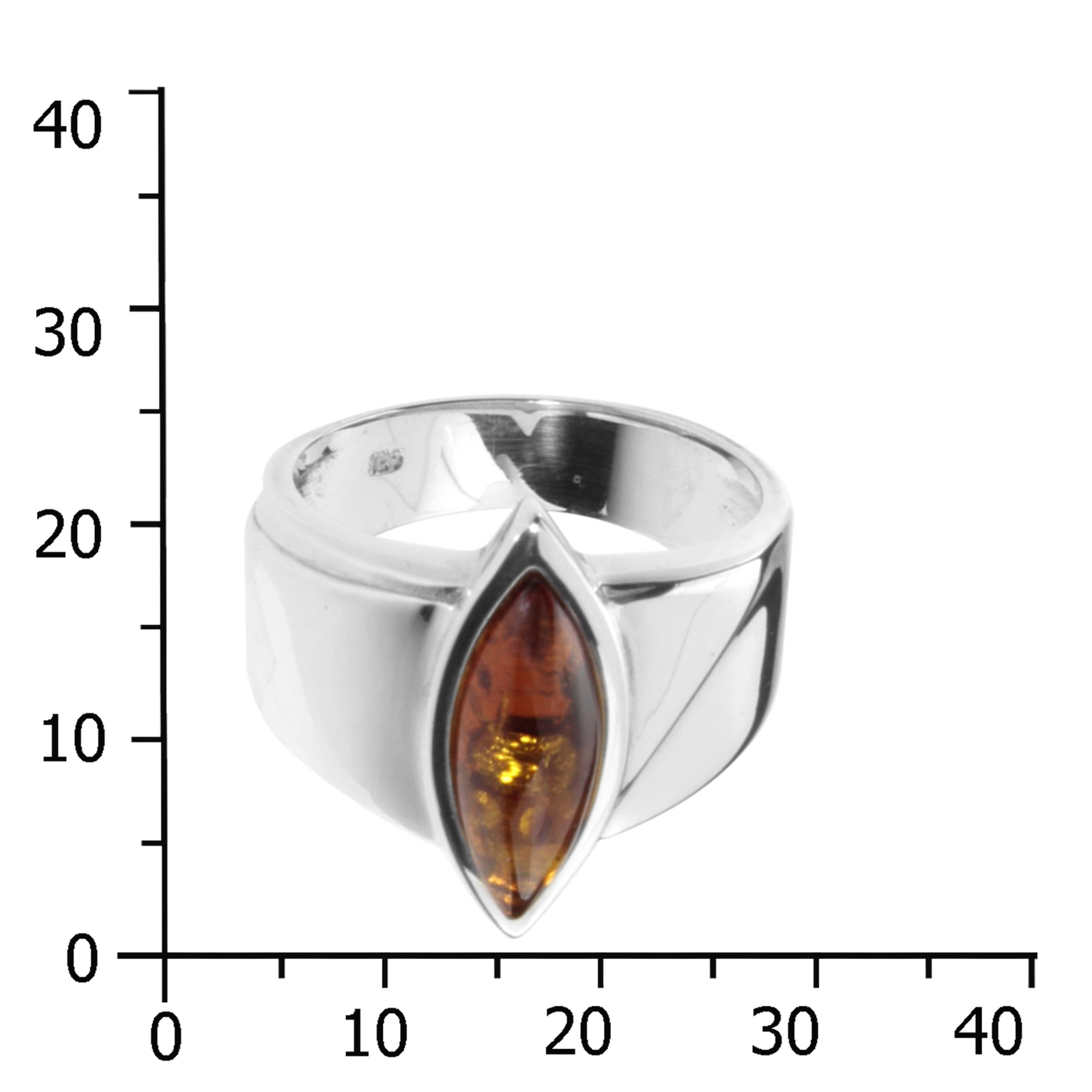 001-273367-0001k Ring Silber 925/000, Bernstein -Größe wählbar-