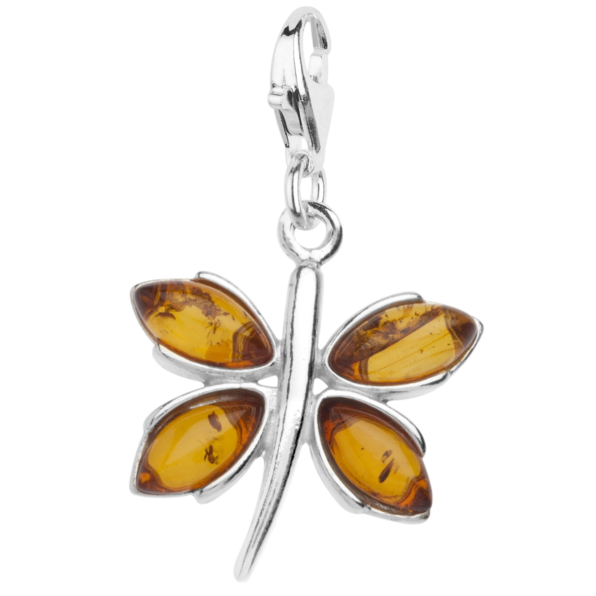 098-200080-0200 Charm Silber 925/000, Schmetterling, Bernstein