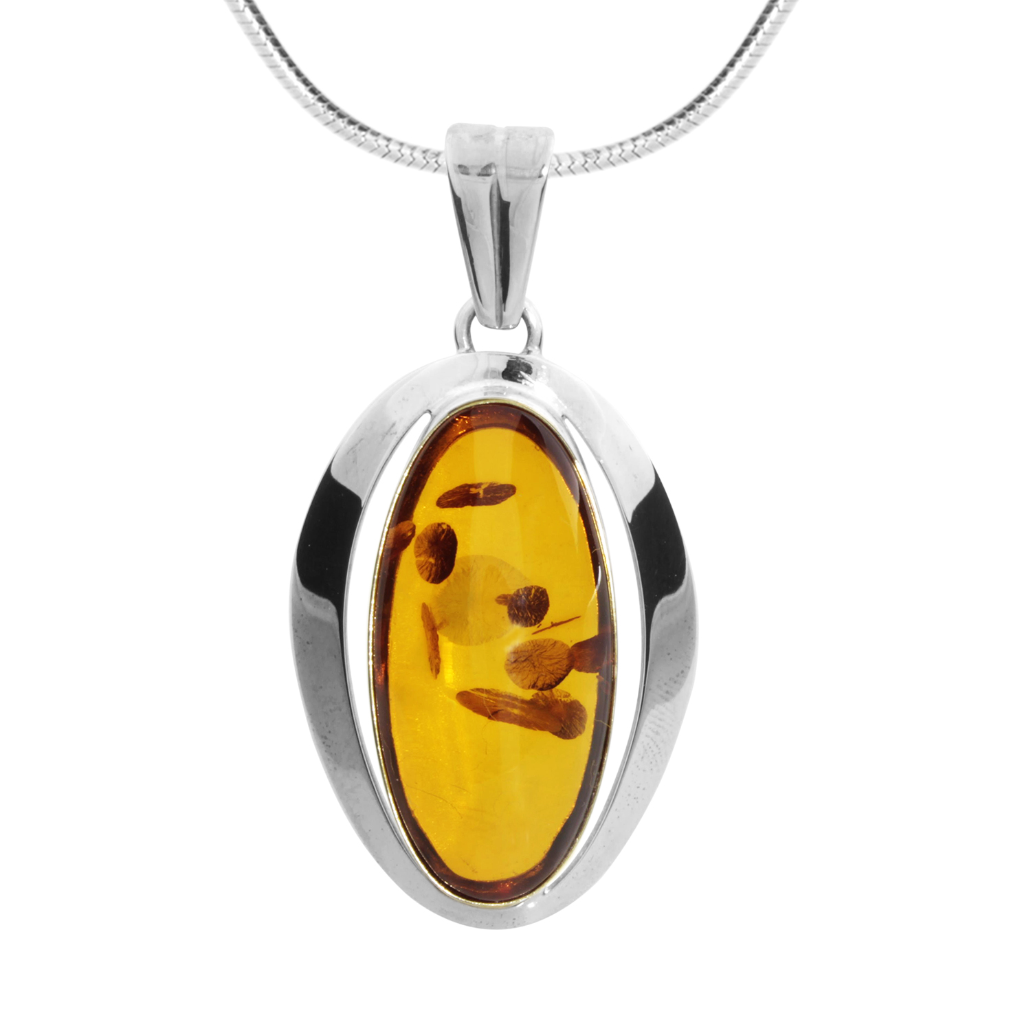 001-200494-A150LNURcFvQv0Use Kette mit Anhänger, Silber 925/000, Bernstein -Länge wählbar-