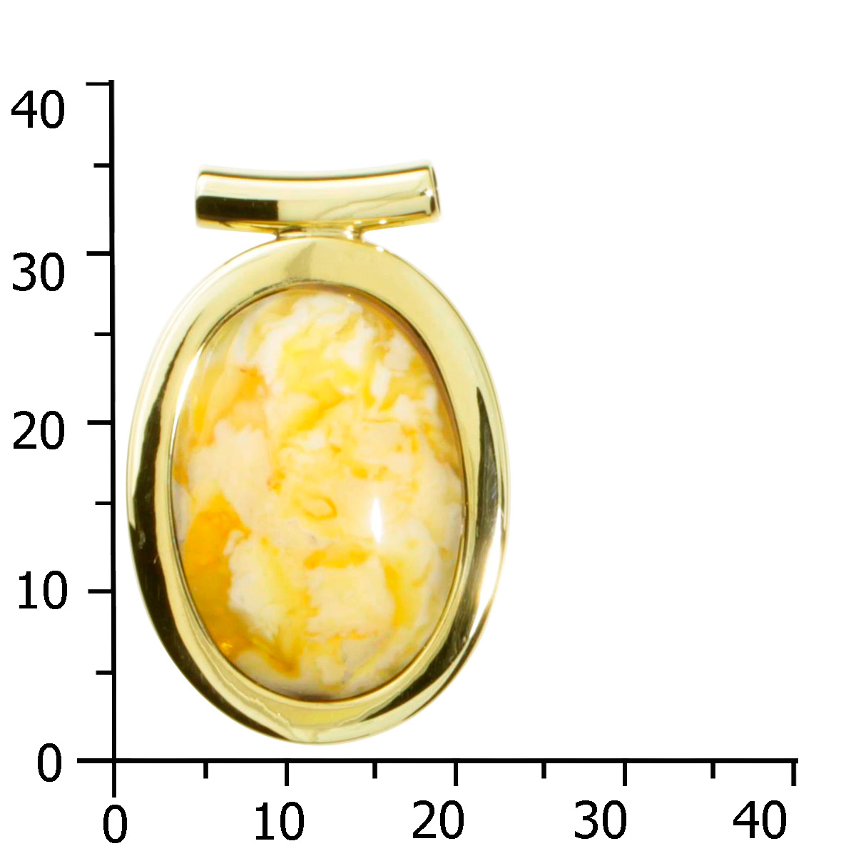 550947008k Anhänger Gold 333/000, Bernstein-Unikatstein