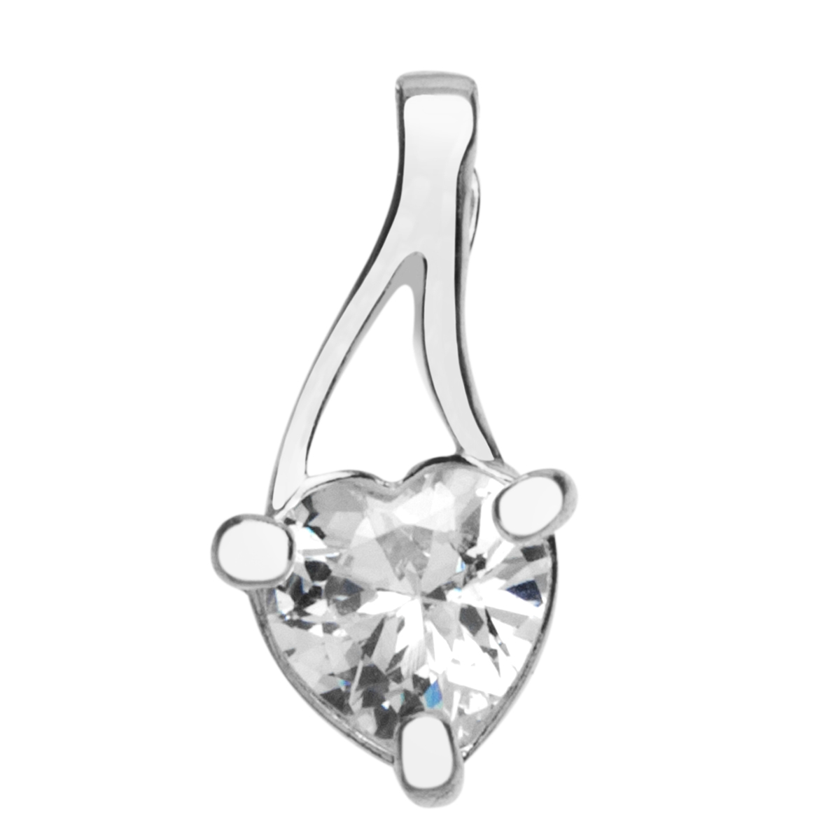 Anhänger Silber 925/000, Zirkonia, weiß