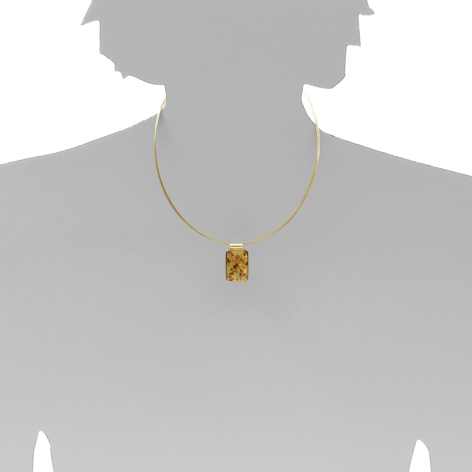001-103348-0001s Anhänger Gold 333/000, Bernstein