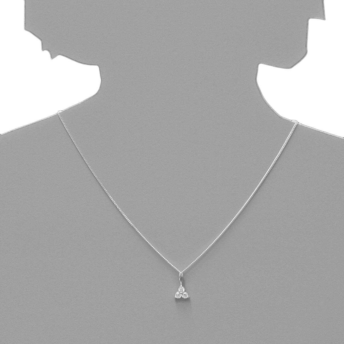 043-201653-0100s Anhänger Silber 925/000, Zirkonia, weiß