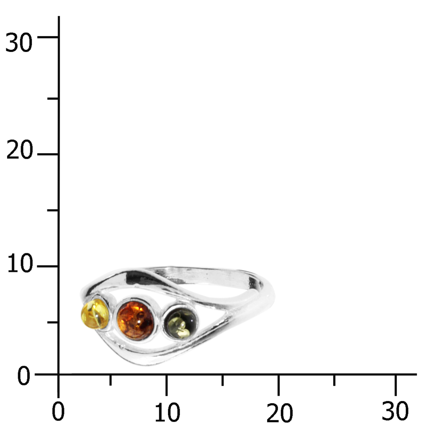 098-271624-1G56k Ring Silber 925/000, Bernstein -Größe wählbar-