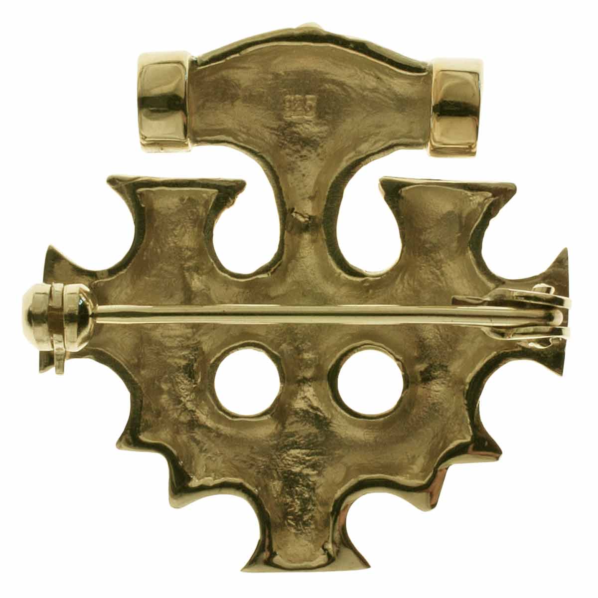 4250054223290-PT01 Anhängerbrosche Hiddensee, Silber vergoldet