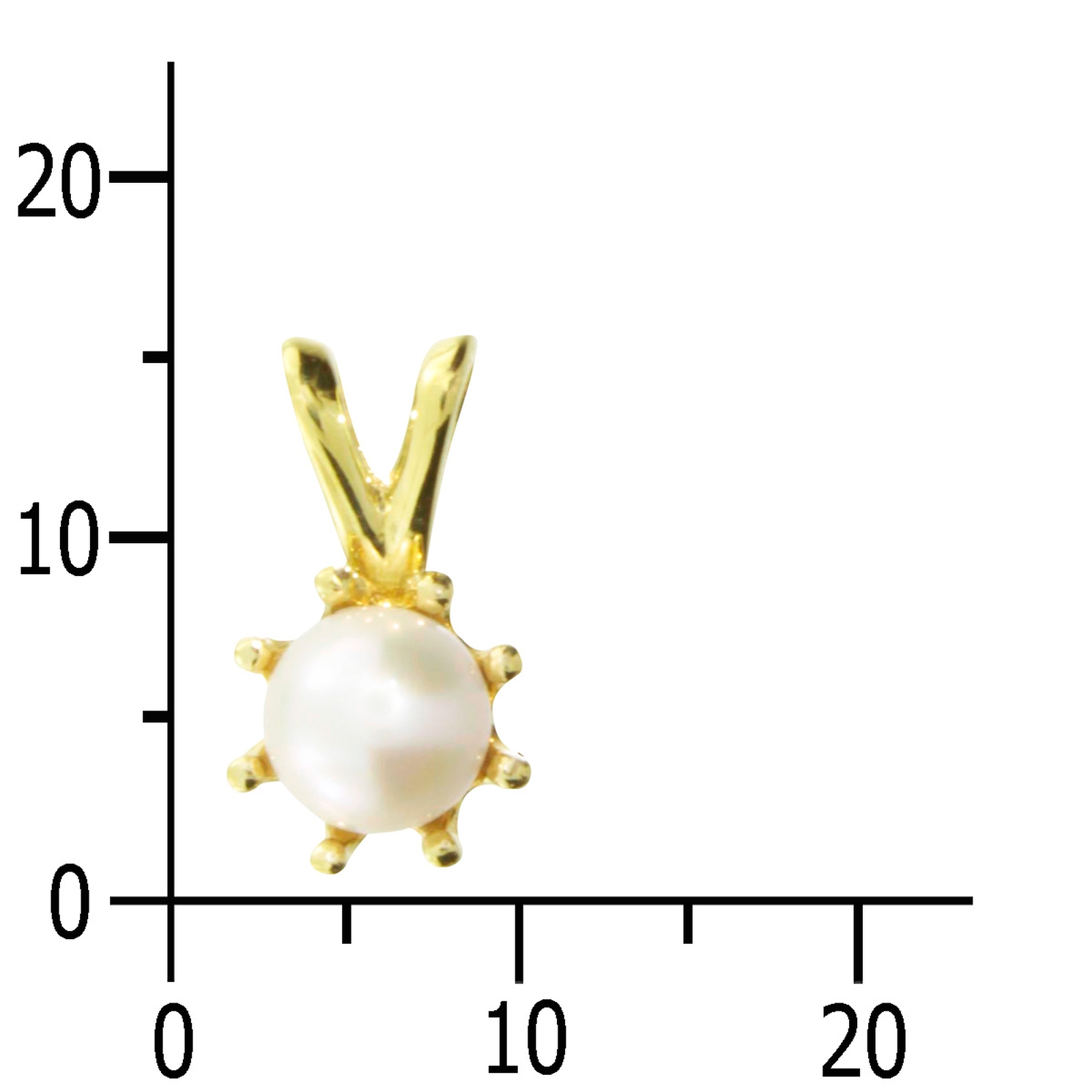 001-100500-0001k Anhänger Gold 333/000, Zuchtperle