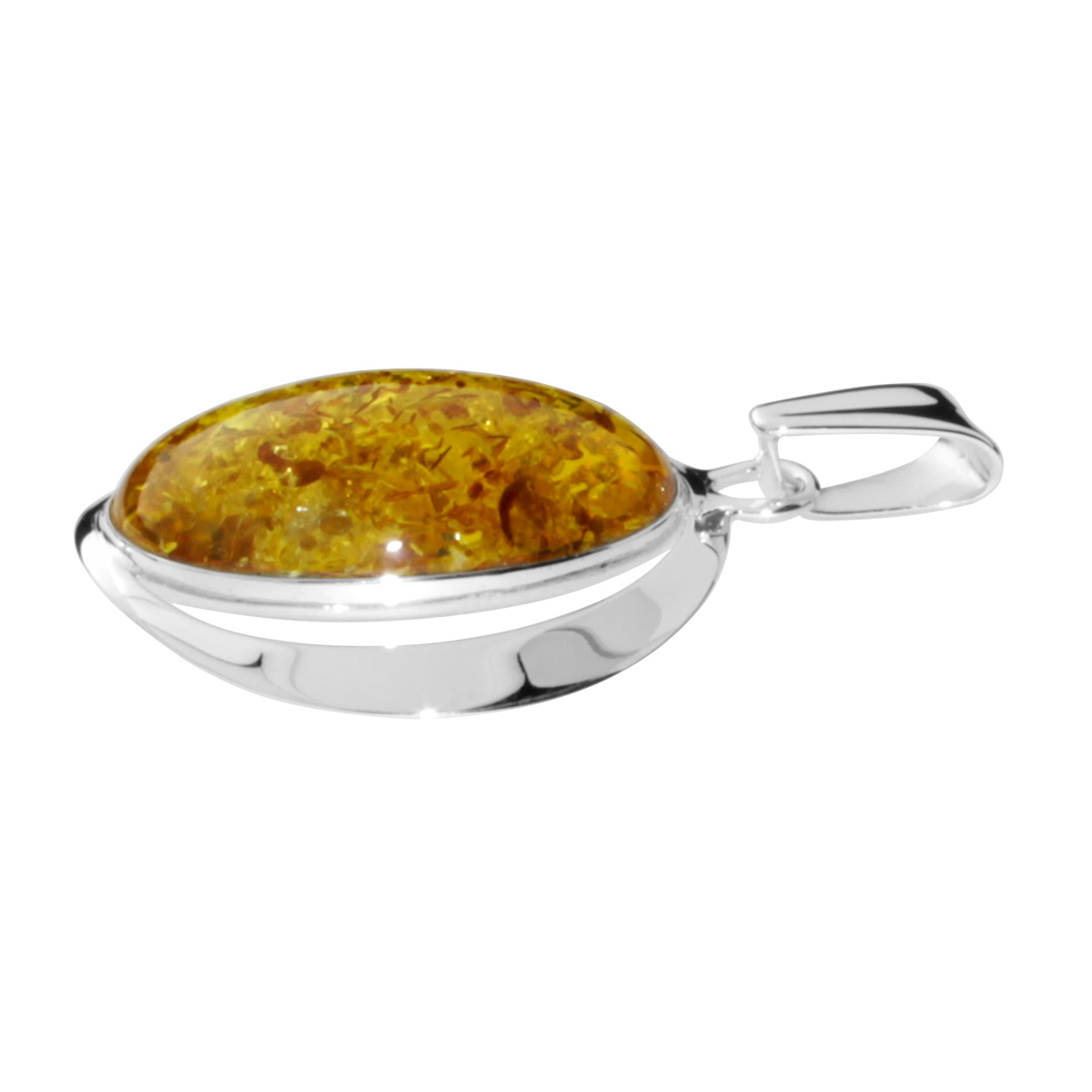 001-200493-00011 Anhänger Silber 925/000, Bernstein