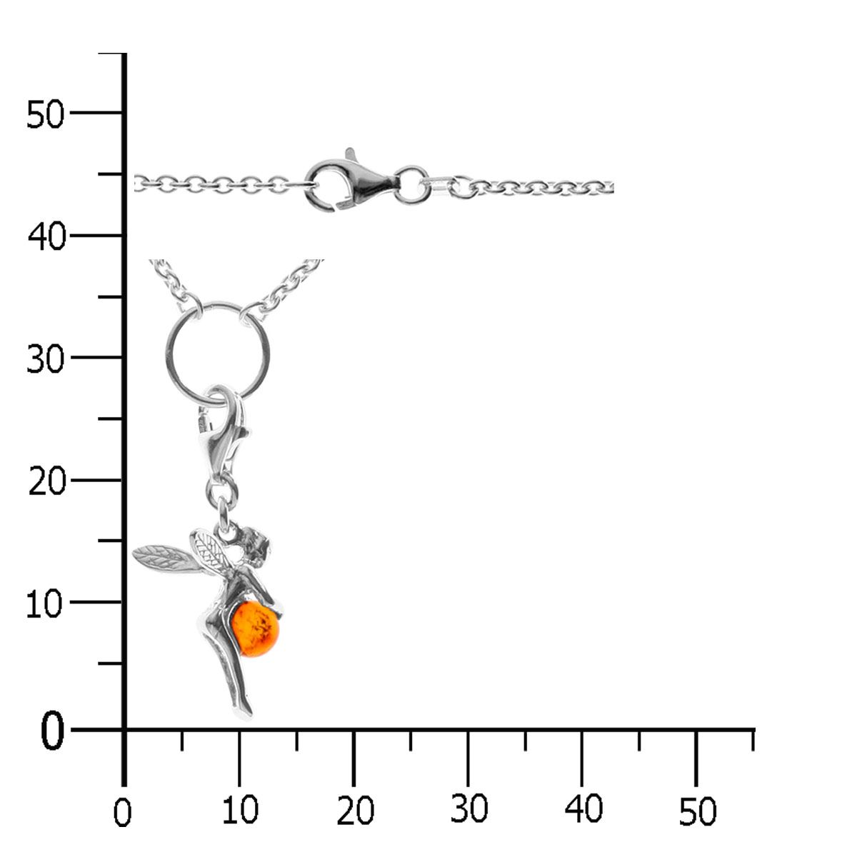002-29CH01-A450k Charmskette mit Anhänger Elfe, 45 cm,  Silber 925/000