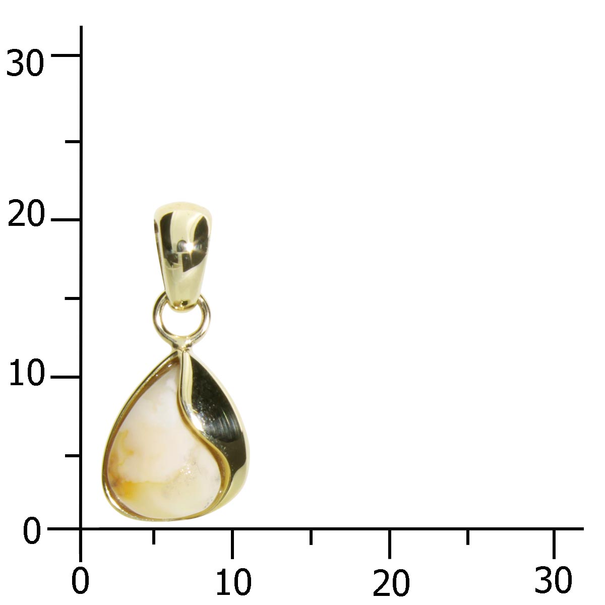 001-103641-0200k Anhänger Gold 333/000, Bernstein- Unikatstein