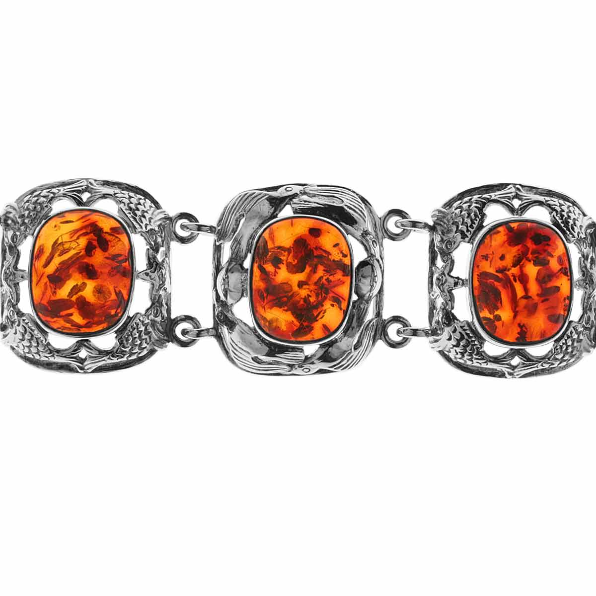 4250054295624-PT01 Armband Fischland, Silber 925/000, oxyd., Bernstein