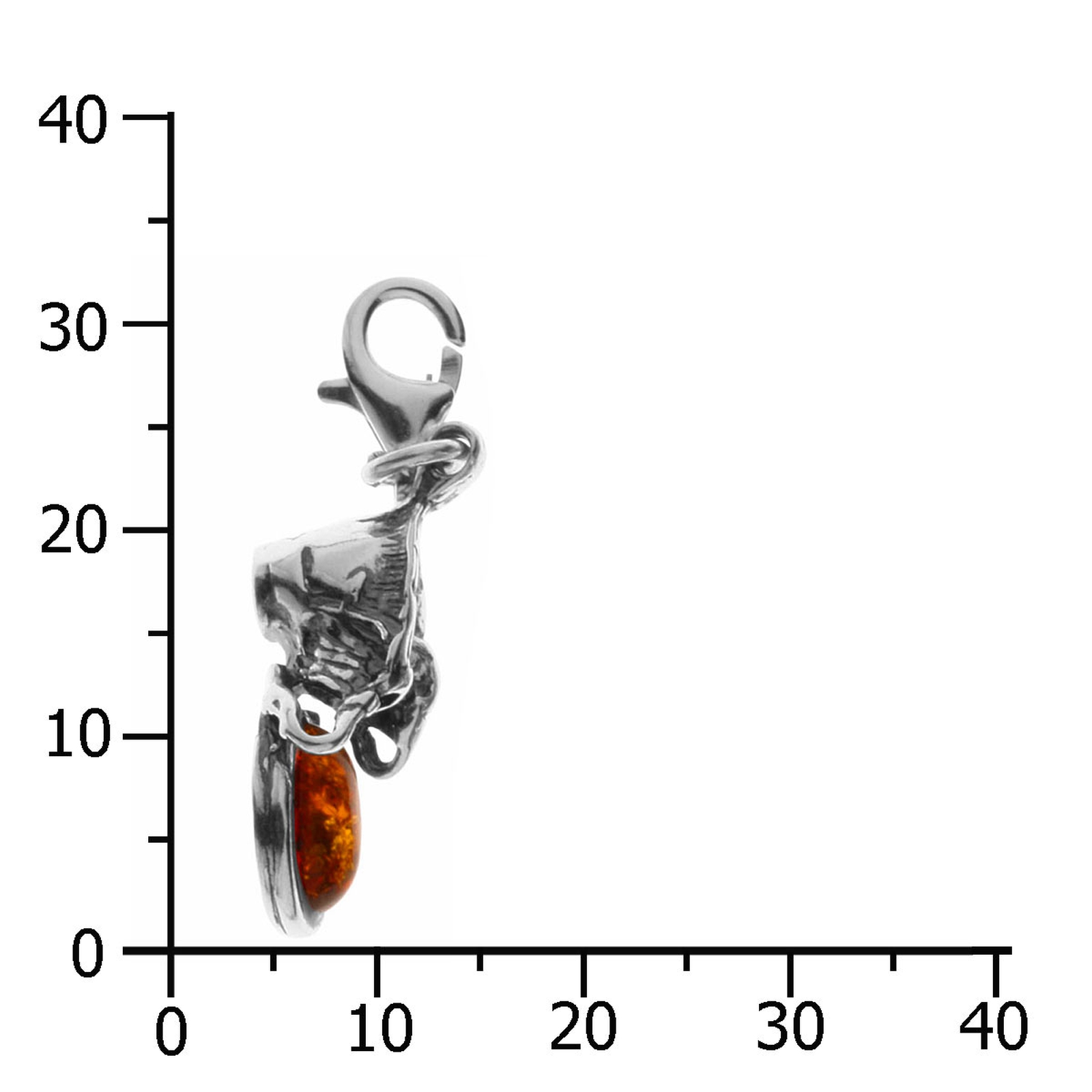 098-200281-0200k Charm Silber 925/000, Schuh, Bernstein
