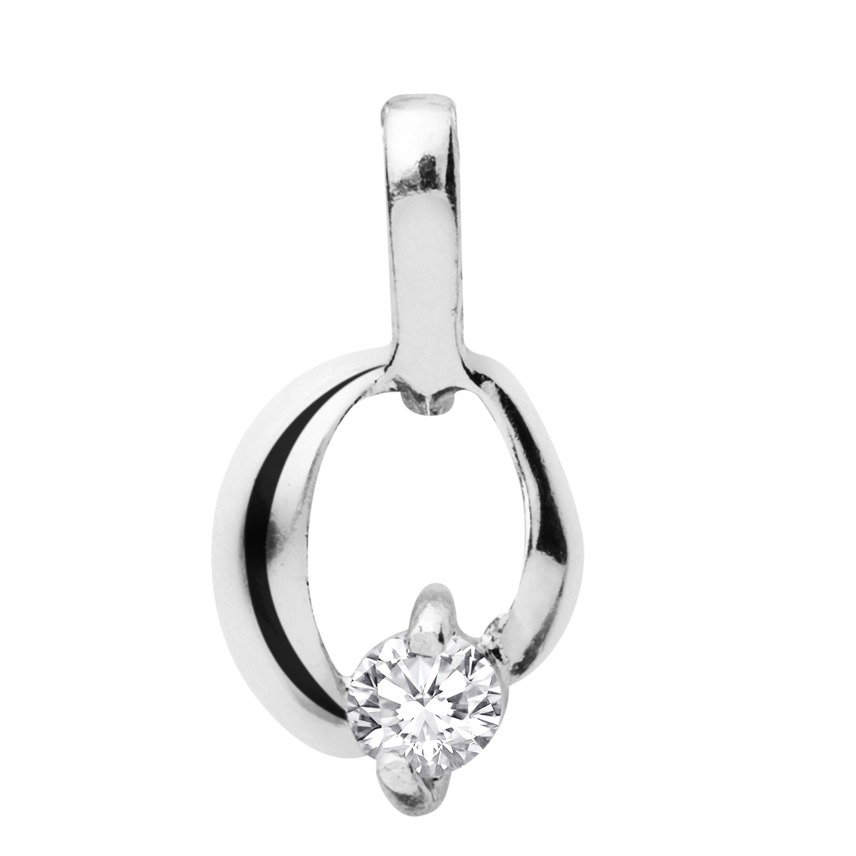 Anhänger Silber 925/000, Zirkonia, weiß