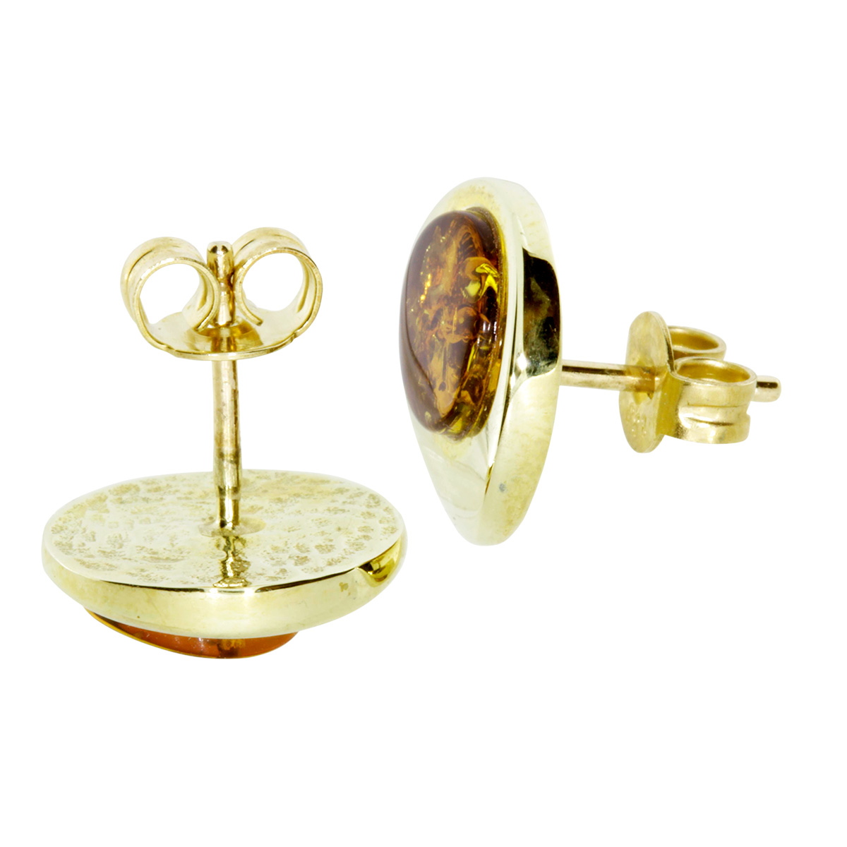 001-163351-01001 Ohrstecker Gold 333/000, Bernstein