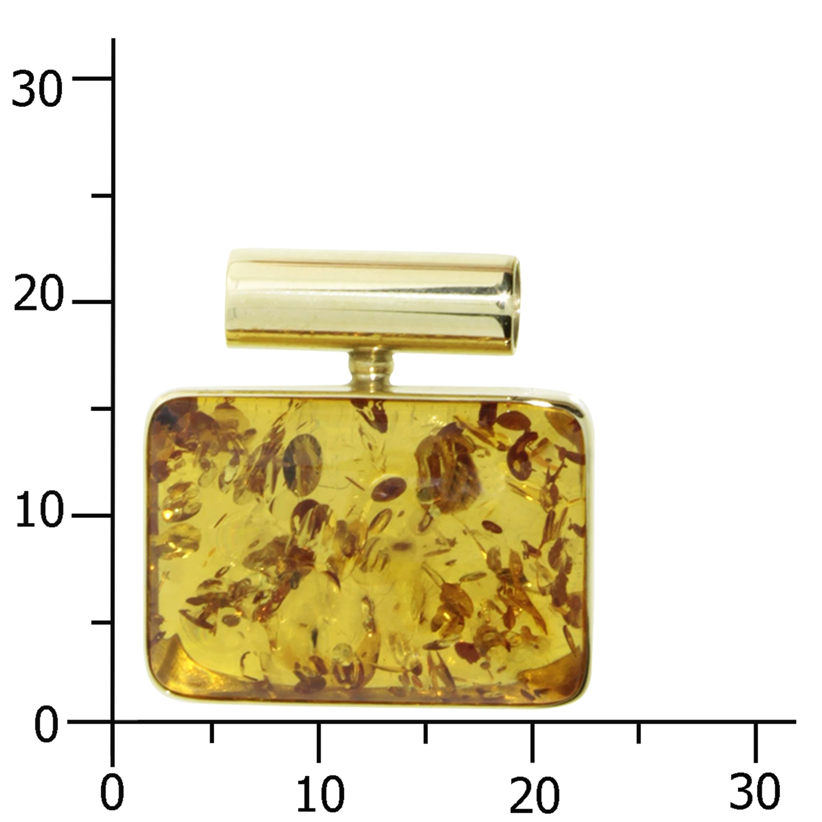 001-103354-0001k Anhänger Gold 333/000, Bernstein