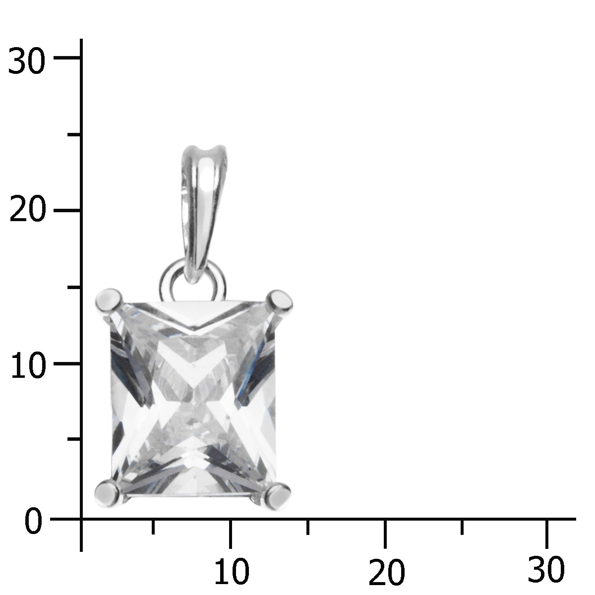 043-201678-0100k Anhänger Silber 925/000, Zirkonia, weiß