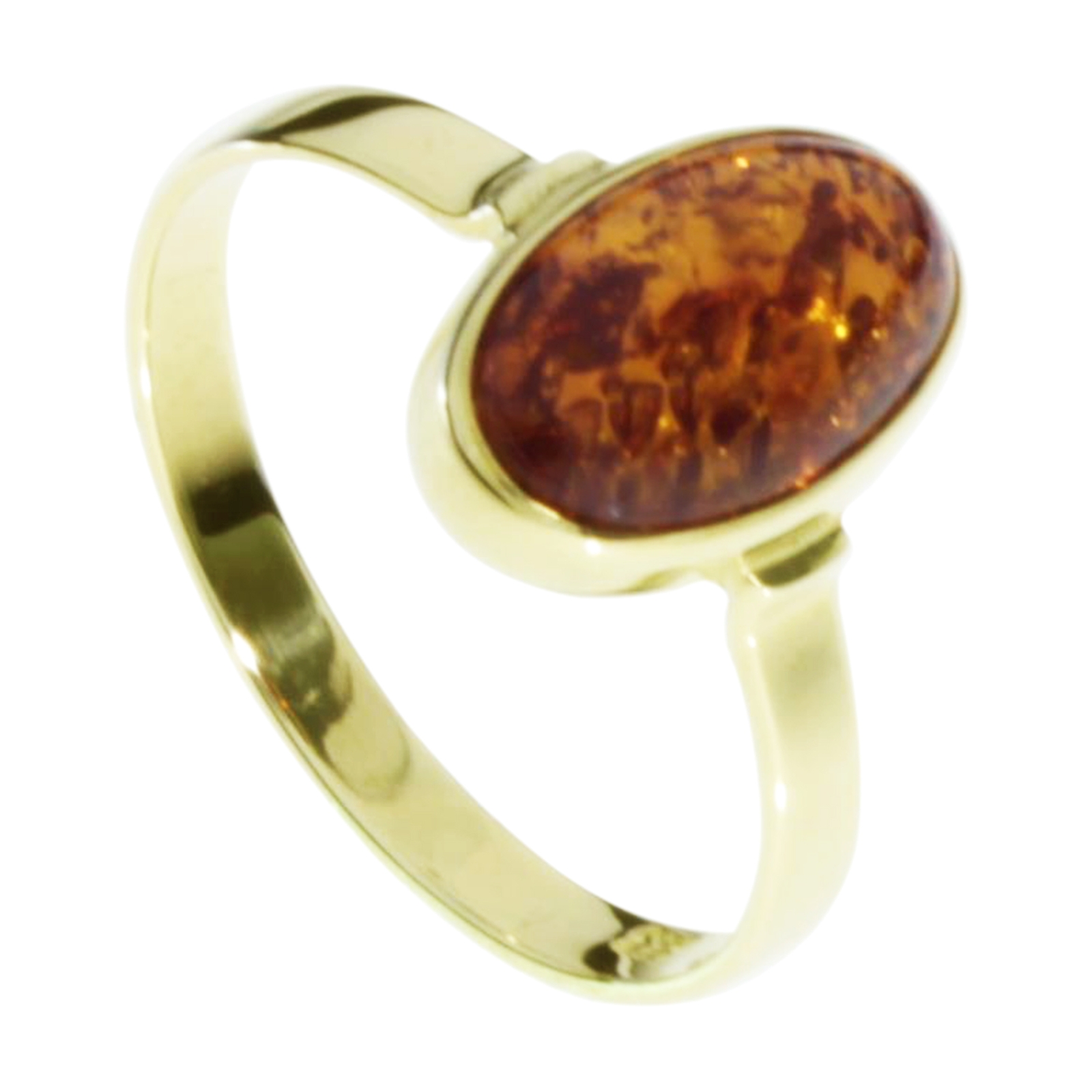 Ring Gold 333/000, Bernstein -Größe wählbar-