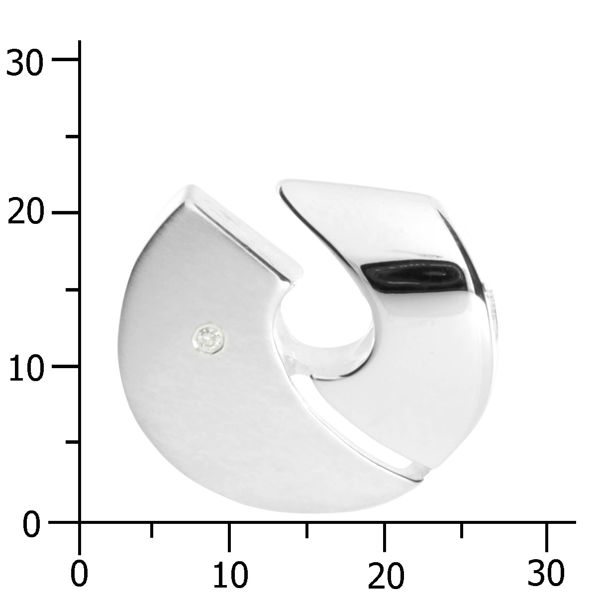 001-203272-0001k Anhänger-Gleiter Silber 925/000, Brillant 0,015 ct tw/si