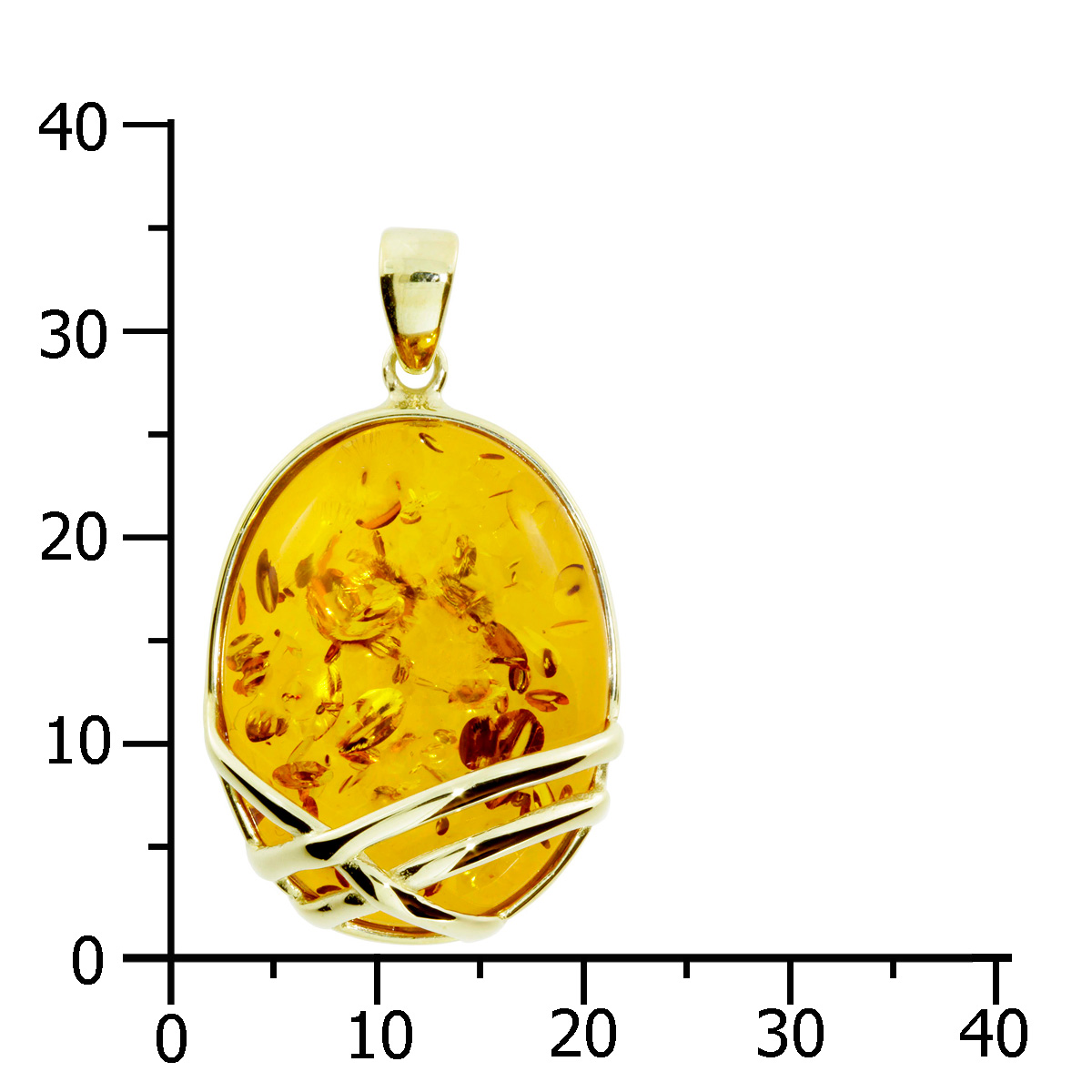 001-103170-0001k Anhänger Gold 333/000, Bernstein