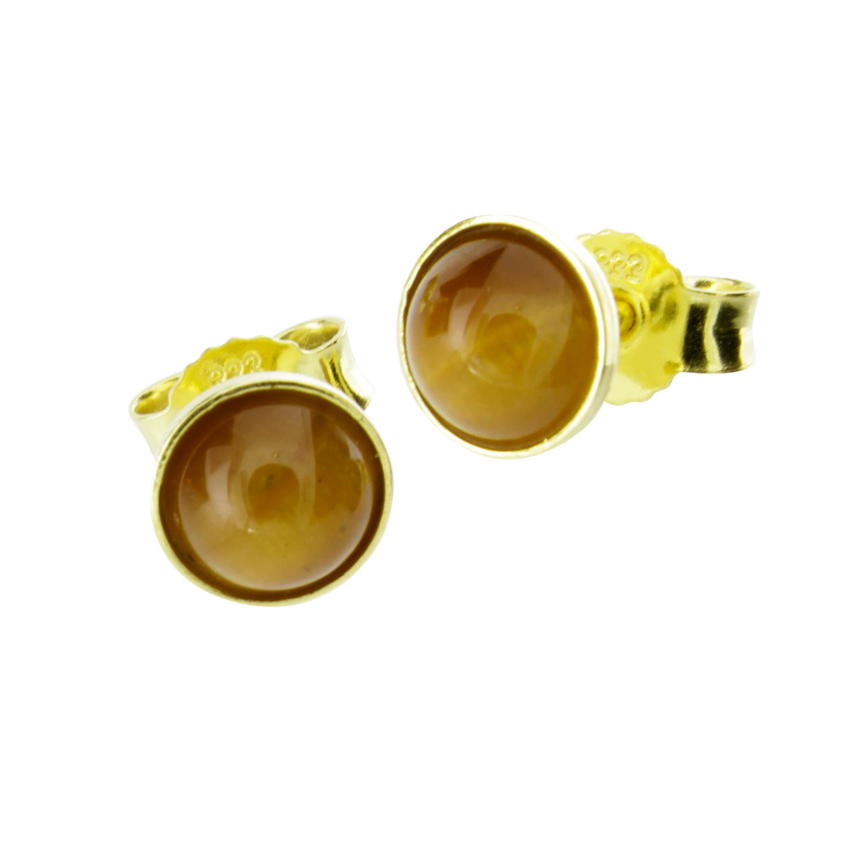 001-160509-00035744285e50c6b Ohrstecker Gold 333/000, Tigerauge